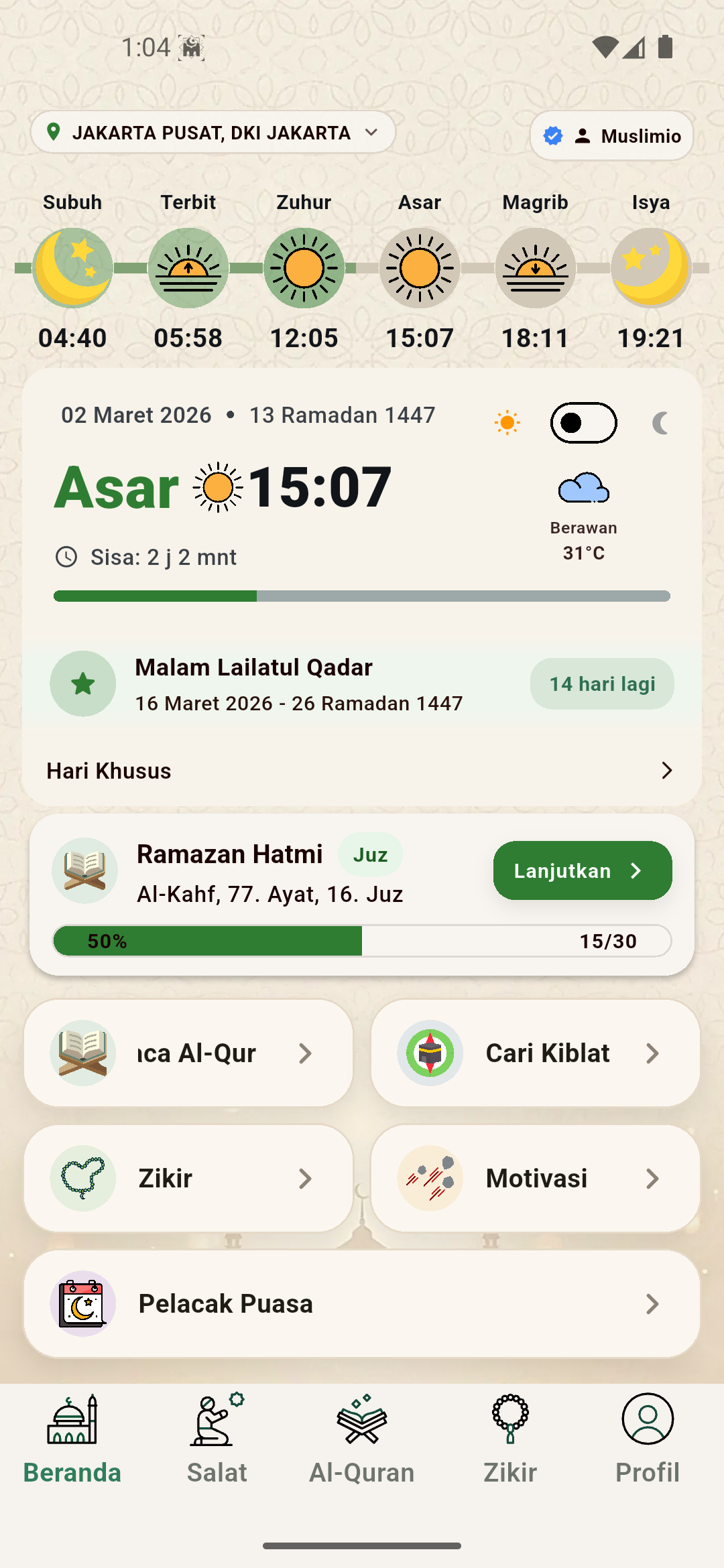 Muslimio app preview