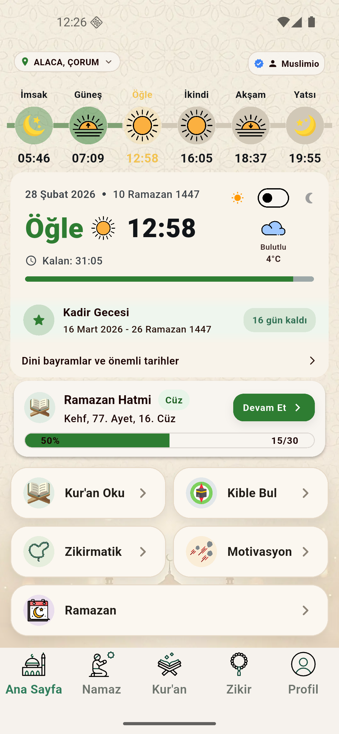 Muslimio app preview